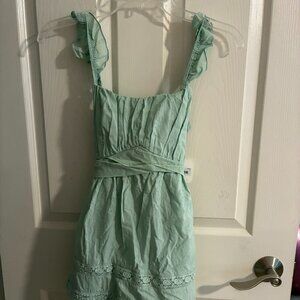 Altar'd State Sage Green Romper Dress